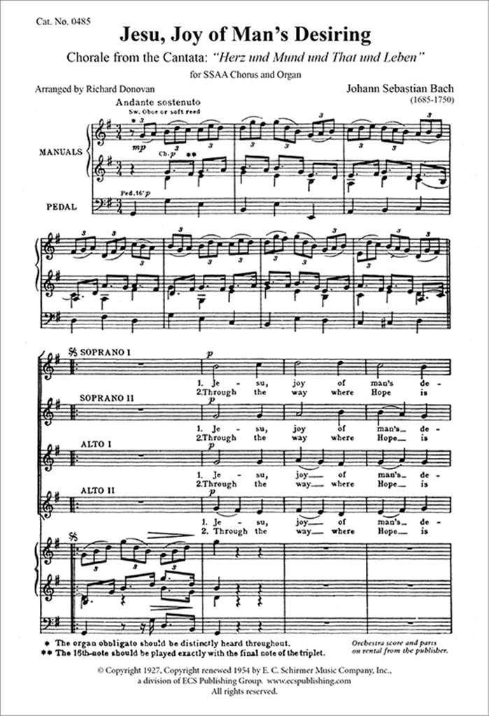 Jesu, Joy of Man's Desiring